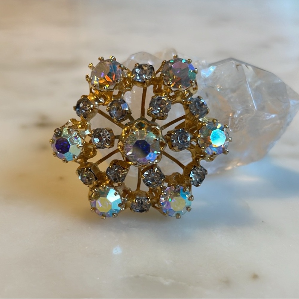 ❄️ 🌟 Starry snowflake Crystal brooch 🌟 ❄️